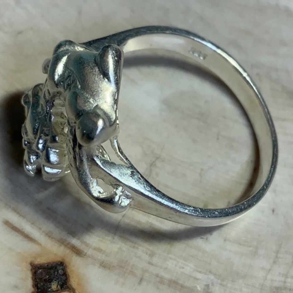 Unique Sterling Silver Dragon Ring - image 5